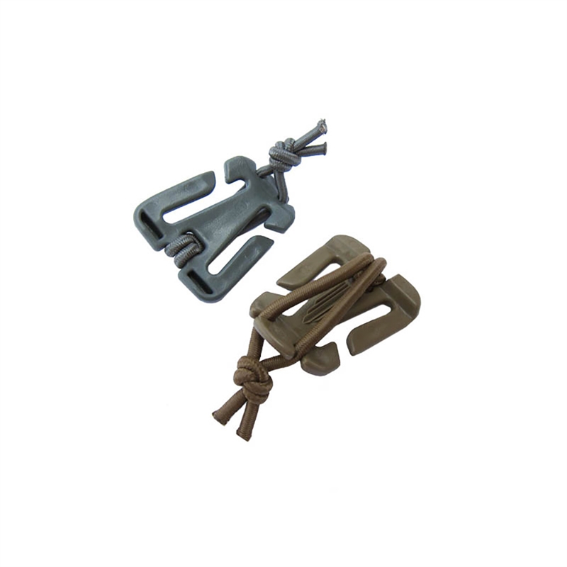 30-Pack Grey Tactical Gear Clip Set With Elastic Cord – For Molle Belt/Web Dominator